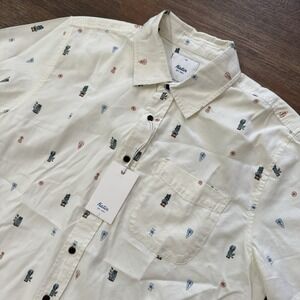 NWT Katin Idol Shirt Time Tribal White Cream Men's Sz M Camp Outdoors Nature‎